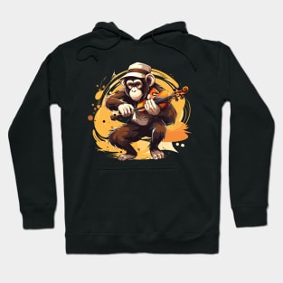 Monkey Playing Violin Hoodie